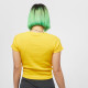 Karl Kani Γυναικεία κοντομάνικη μπλούζα Chest Signature Crop Gathered Rib Tee